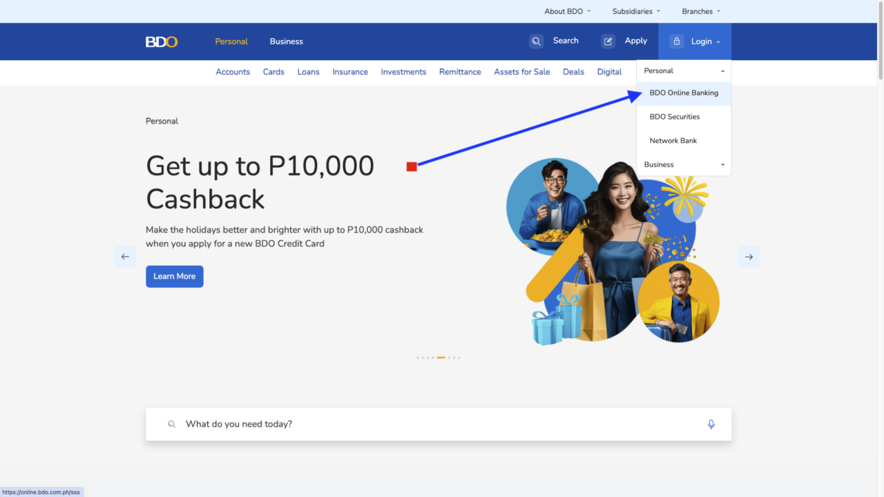 how to open bdo onlline banking apps