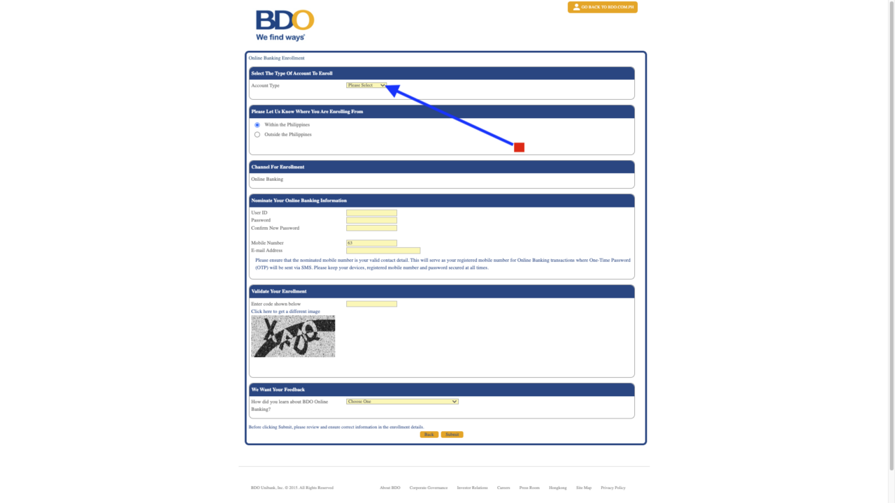 how to open bdo onlline banking apps